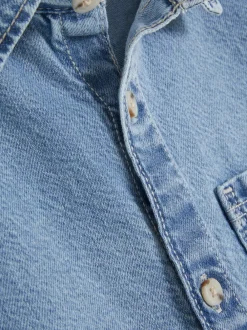 Dzieci Primark Koszule|Topy I T-Shirty<Jeansowa koszula na guziki z krótkim rękawem