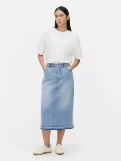 Primark Spódnice<Jeansowa spódnica midi