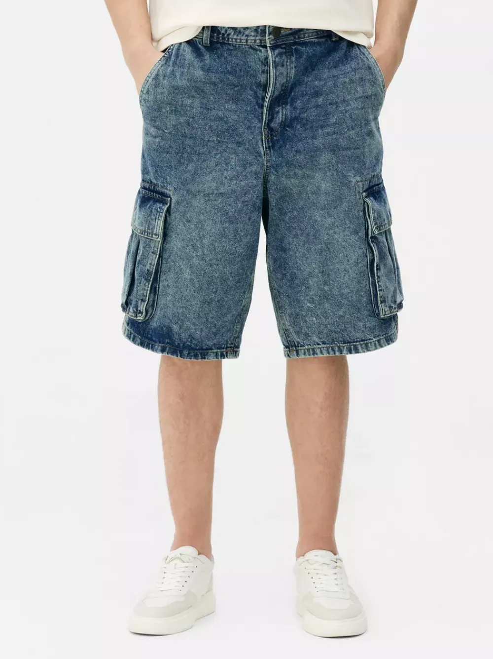 Primark Szorty<Jeansowe spodenki bojówki