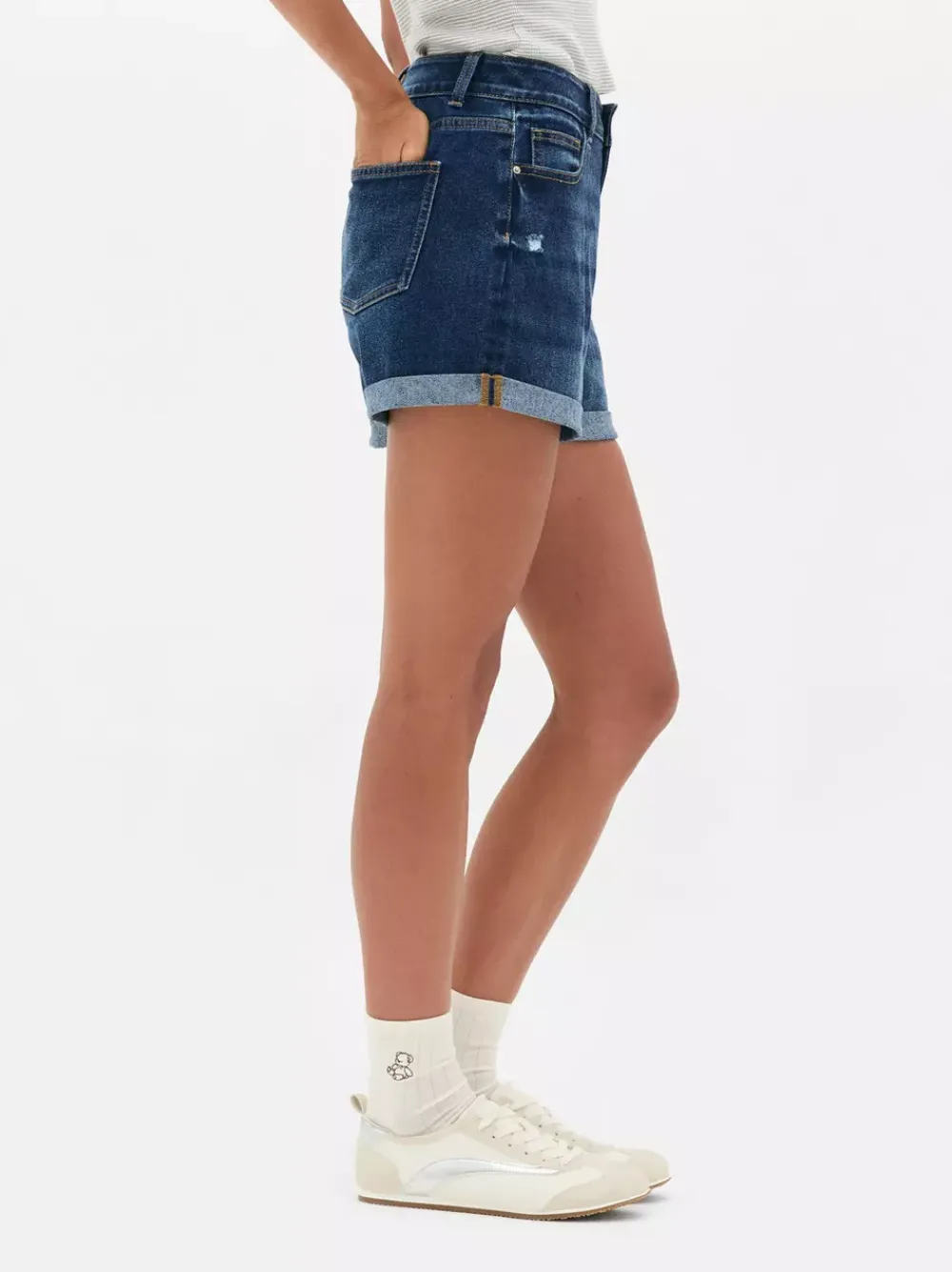 Primark Szorty<Jeansowe spodenki z podwiniętymi nogawkami