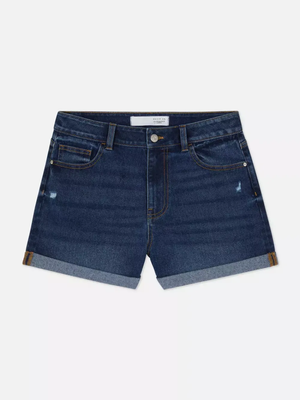 Primark Szorty<Jeansowe spodenki z podwiniętymi nogawkami