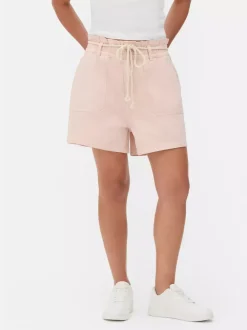 Primark Szorty<Jeansowe szorty bermudy ze sznurkowym wiązaniem