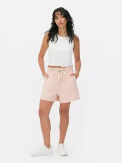 Primark Szorty<Jeansowe szorty bermudy ze sznurkowym wiązaniem