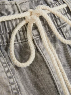 Primark Szorty<Jeansowe szorty bermudy ze sznurkowym wiązaniem