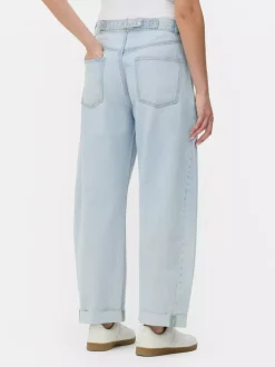 Primark Jeansy<Jeansy typu barrel z klamrą