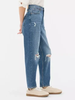 Primark Jeansy<Jeansy typu mom z rozdarciami