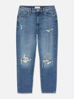 Primark Jeansy<Jeansy typu mom z rozdarciami