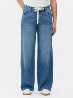 Primark Jeansy<Jeansy z szerokimi nogawkami i wiązaniem w talii