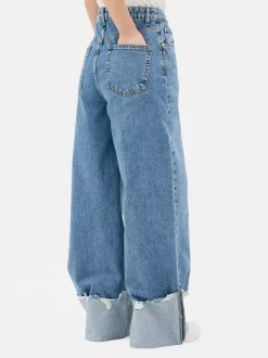 Primark Jeansy<Jeansy z szerokimi podwijanymi nogawkami