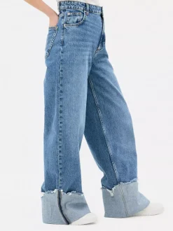 Primark Jeansy<Jeansy z szerokimi podwijanymi nogawkami