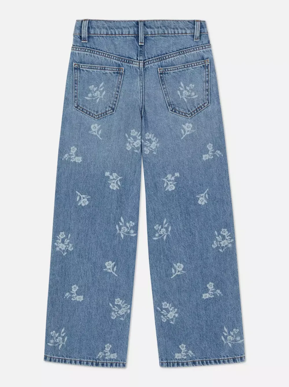 Dzieci Primark Jeansy<Jeansy z szeroką nogawką w kwiaty