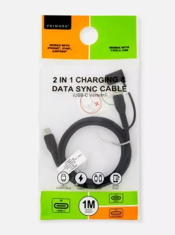 Primark Ładowarki<Kabel USB i USB typu C, długość: 1 m