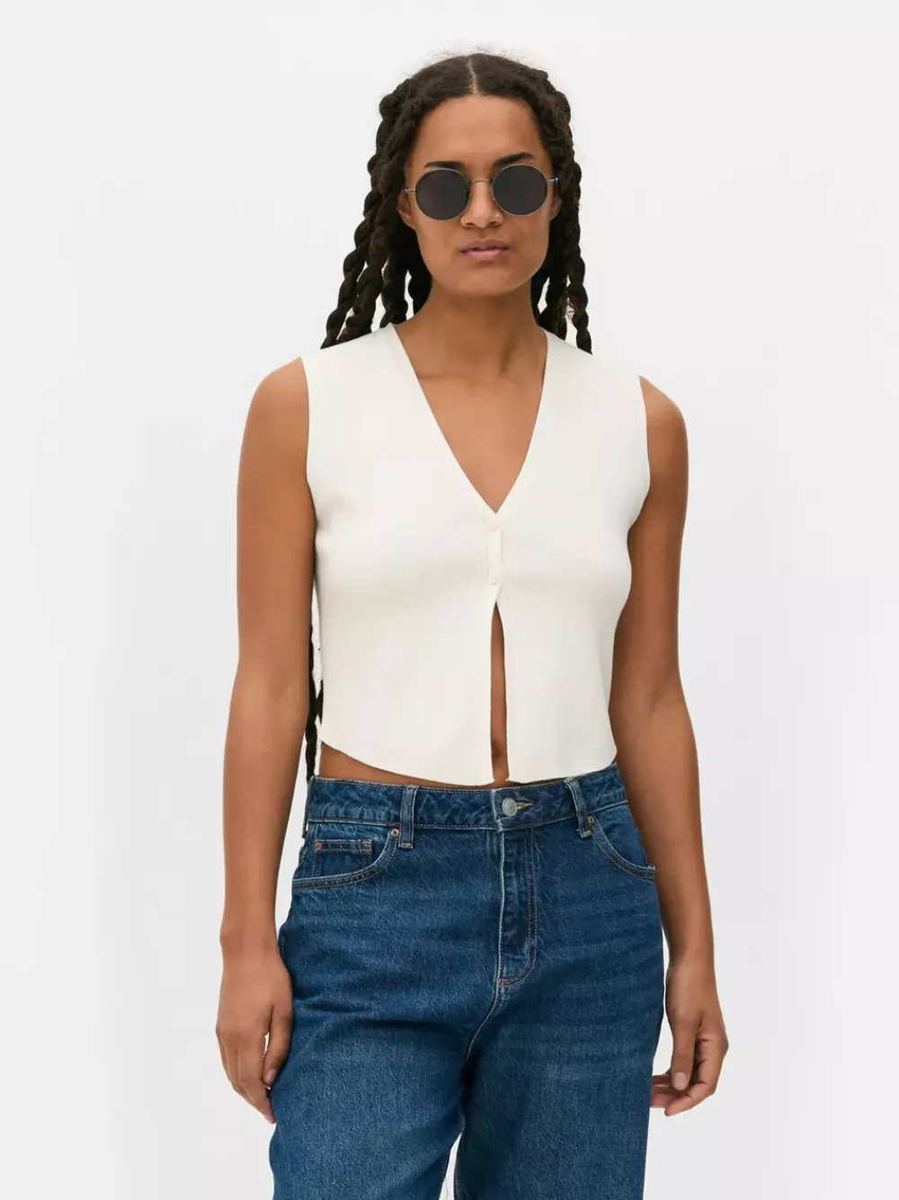 Primark Topy I T-Shirty<Kompaktowy sweter rozpinany bez rękawów
