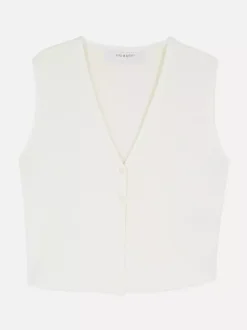 Primark Topy I T-Shirty<Kompaktowy sweter rozpinany bez rękawów