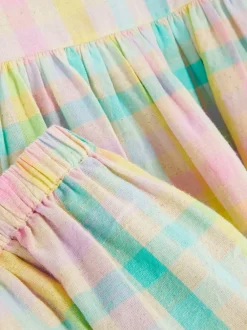 Dzieci Primark Komplety I Gotowe Stroje<Komplet z bluzką z falbankami i szortami w kratę