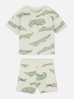 Primark Komplety I Gotowe Stroje<Komplet z T-shirtem i szortami z motywem krokodyla