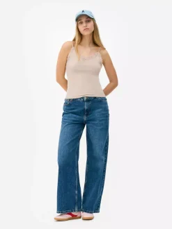 Primark Topy I T-Shirty<Koronkowa koszulka na ramiączkach w prążki