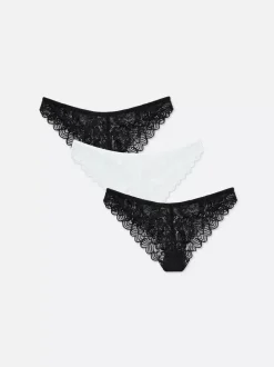 Damskie Primark Majtki Damskie<Koronkowe figi brazylijskie, 3 szt.