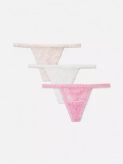Damskie Primark Majtki Damskie<Koronkowe stringi, 3 pary