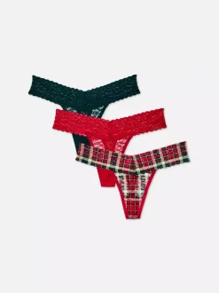 Damskie Primark Majtki Damskie<Koronkowe stringi, 3 pary