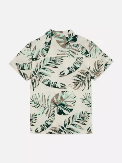 Dzieci Primark Koszule|Topy I T-Shirty<Koszula na guziki z krótkim rękawem we wzór w liście