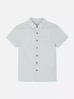 Dzieci Primark Koszule|Topy I T-Shirty<Koszula typu oxford w paski z krótkim rękawem