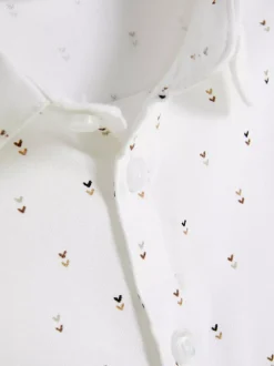 Primark Topy I T-Shirty<Koszula typu oxford w serca z krótkim rękawem