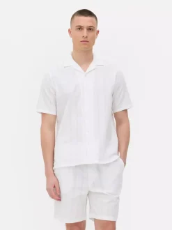Primark Garnitury I Eleganckie Ubrania|Koszule<Koszula w paski z tkaniny seersucker, krótki rękaw