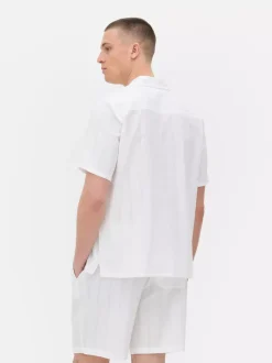 Primark Garnitury I Eleganckie Ubrania|Koszule<Koszula w paski z tkaniny seersucker, krótki rękaw
