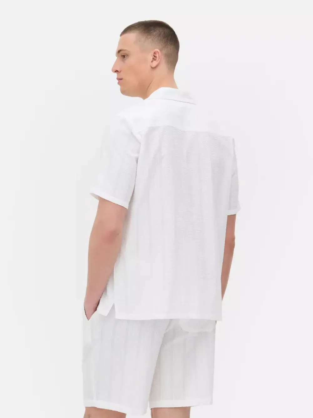 Primark Garnitury I Eleganckie Ubrania|Koszule<Koszula w paski z tkaniny seersucker, krótki rękaw