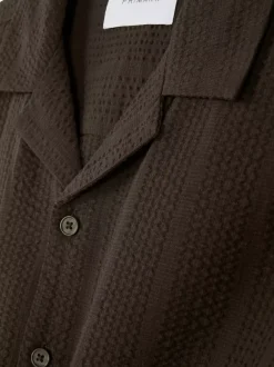 Primark Garnitury I Eleganckie Ubrania|Koszule<Koszula w paski z tkaniny seersucker, krótki rękaw