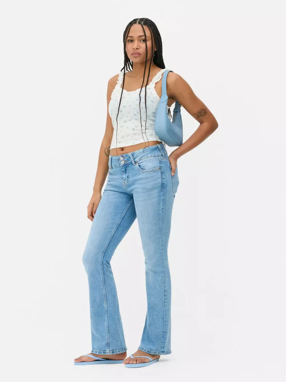 Primark Topy I T-Shirty<Koszulka na ramiączkach z ażurowym wzorem i falbanką