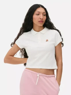 Primark Topy I T-Shirty<Koszulka polo z krótkim rękawem i haftowanym misiem