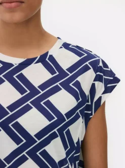 Primark Topy I T-Shirty<Koszulka z krótkim rękawem i ozdobnymi przeszyciami