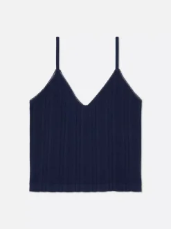 Primark Góry Od Piżamy<Krótka ażurowa koszulka na ramiączkach do spania