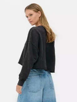 Primark Odzież Domowa I Na Siłownię|Bluzy<Krótka bluza z motywem zespołu The Rolling Stones