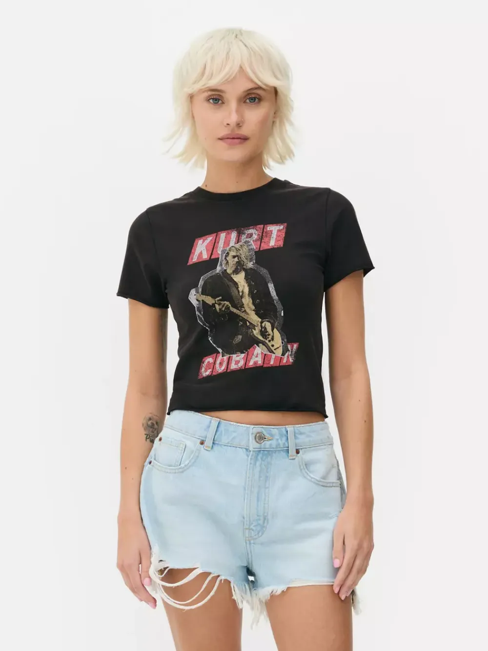 Primark Topy I T-Shirty<Krótka koszulka z nadrukiem Kurta Cobaina