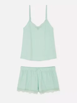Primark Zestawy Piżamowe<Krótka piżama z koronkowym wykończeniem