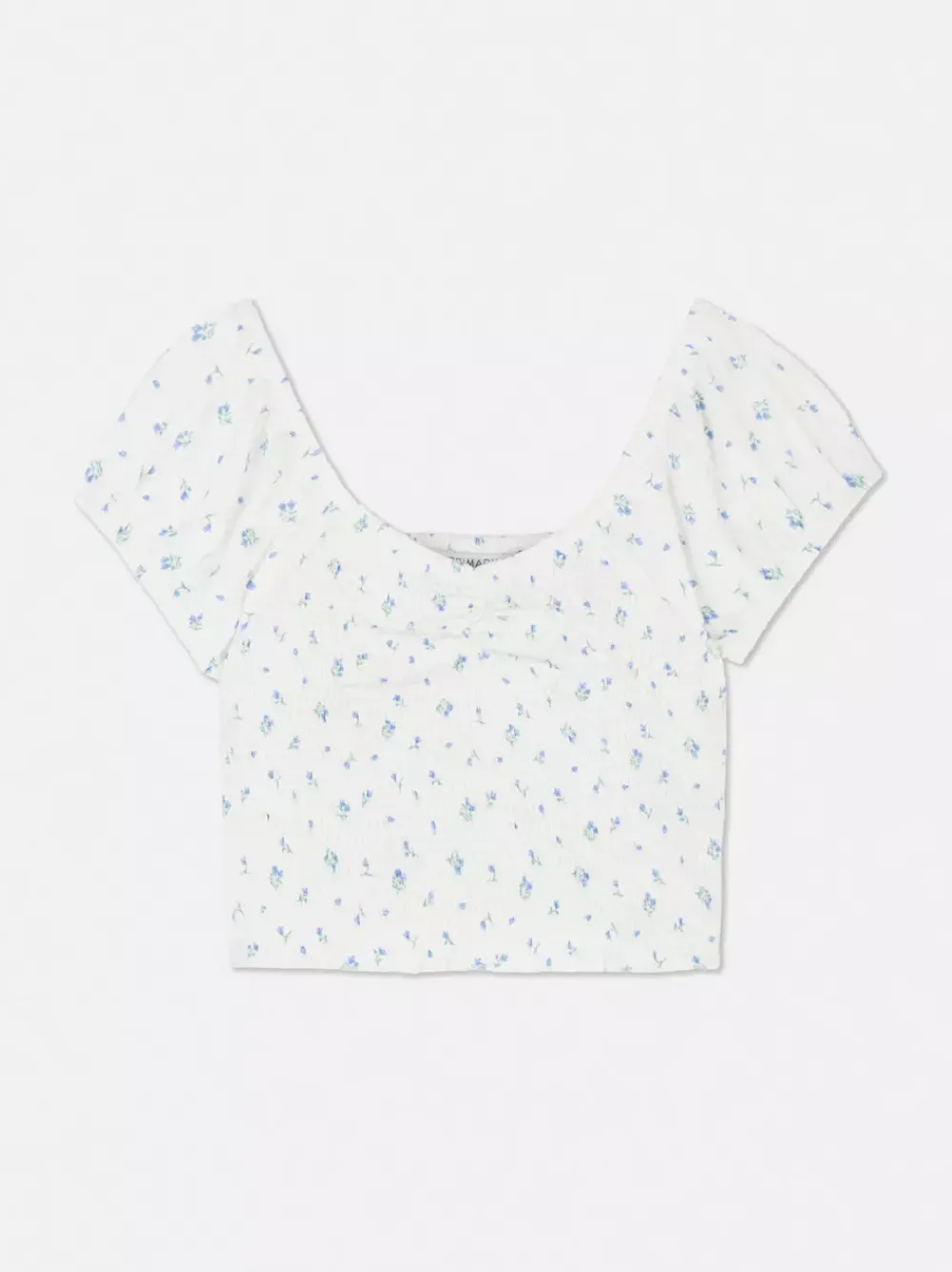 Primark Topy I T-Shirty<Krótki top z nadrukiem i marszczeniami od zestawu