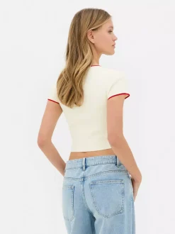 Primark Topy I T-Shirty<Krótki T-shirt w paski