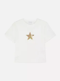 Primark Topy I T-Shirty<Krótki T-shirt z gwiazdą ze wzorem moro