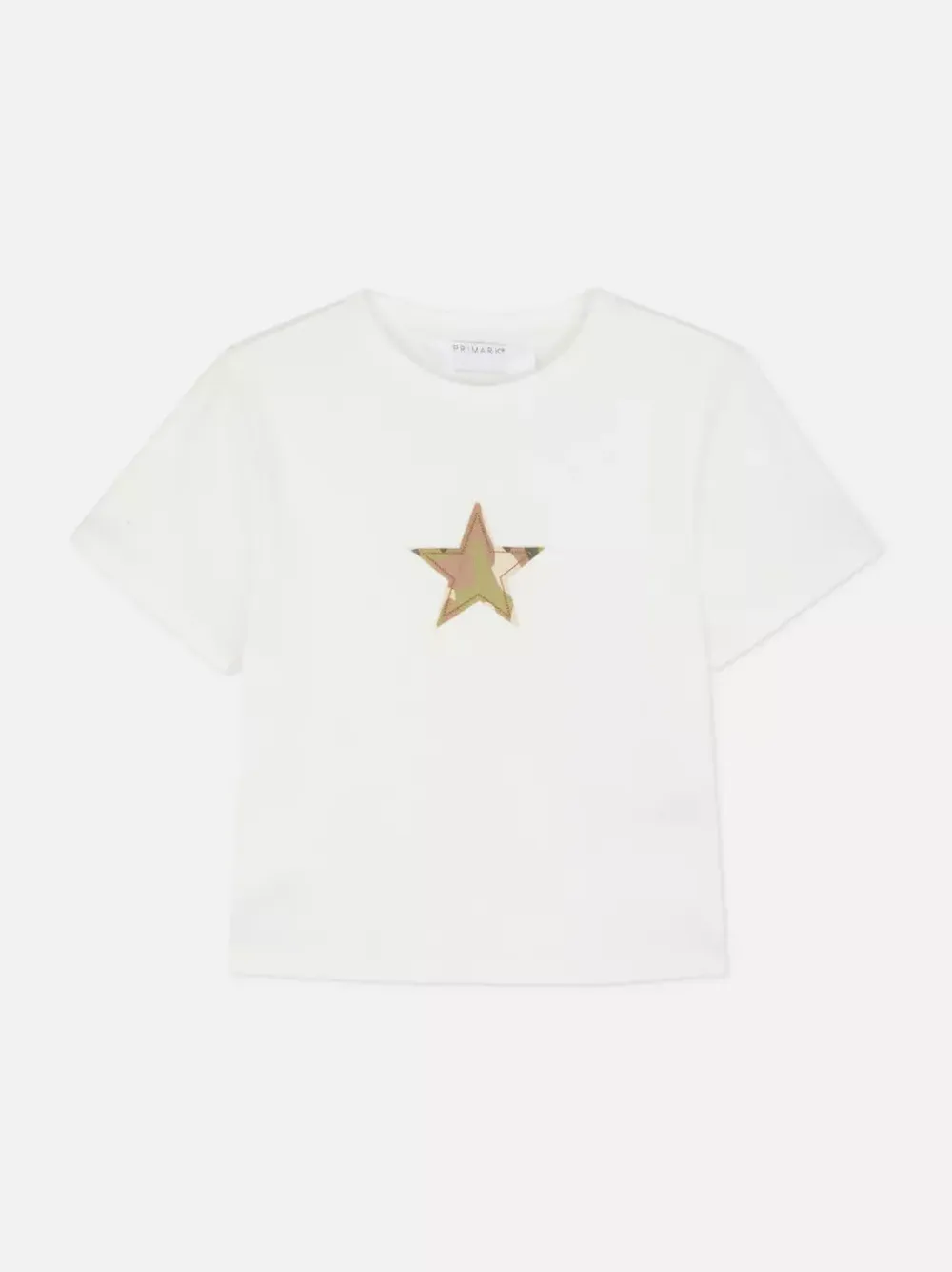 Primark Topy I T-Shirty<Krótki T-shirt z gwiazdą ze wzorem moro