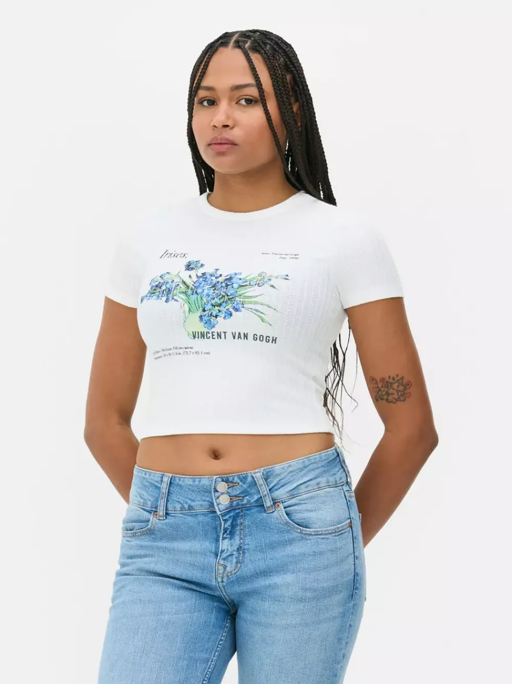 Primark Topy I T-Shirty<Krótki T-shirt z „Irysami” Vincenta van Gogha