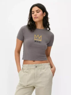 Primark Topy I T-Shirty<Krótki T-shirt z motywem Basquiata