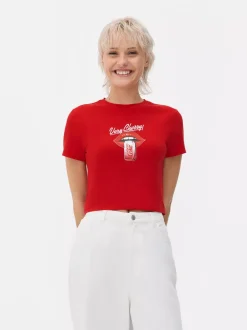 Primark Topy I T-Shirty<Krótki T-shirt z motywem Cherry Coke