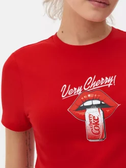 Primark Topy I T-Shirty<Krótki T-shirt z motywem Cherry Coke
