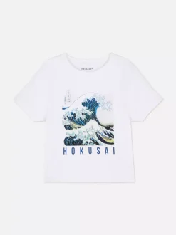 Primark Topy I T-Shirty<Krótki T-shirt z motywem Wielkiej Fali autorstwa Hokusaia