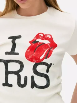 Primark Topy I T-Shirty<Krótki T-shirt z nadrukiem The Rolling Stones