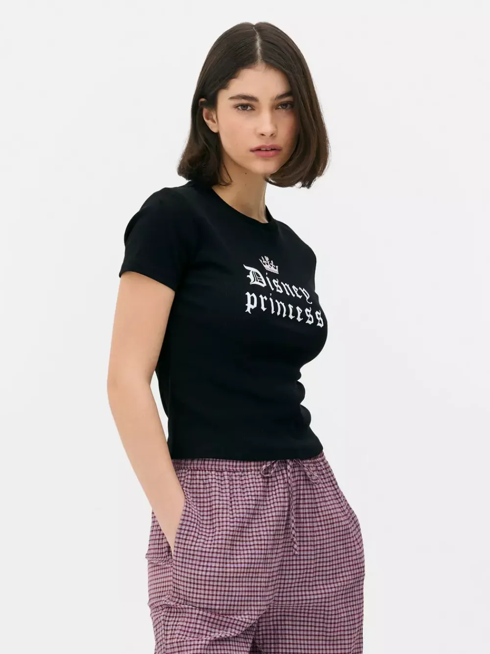 Primark Topy I T-Shirty<Krótki T-shirt z napisem Disney Princess