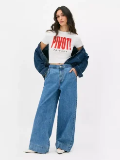 Primark Topy I T-Shirty<Krótki T-shirt z napisem Pivot z serialu Przyjaciele